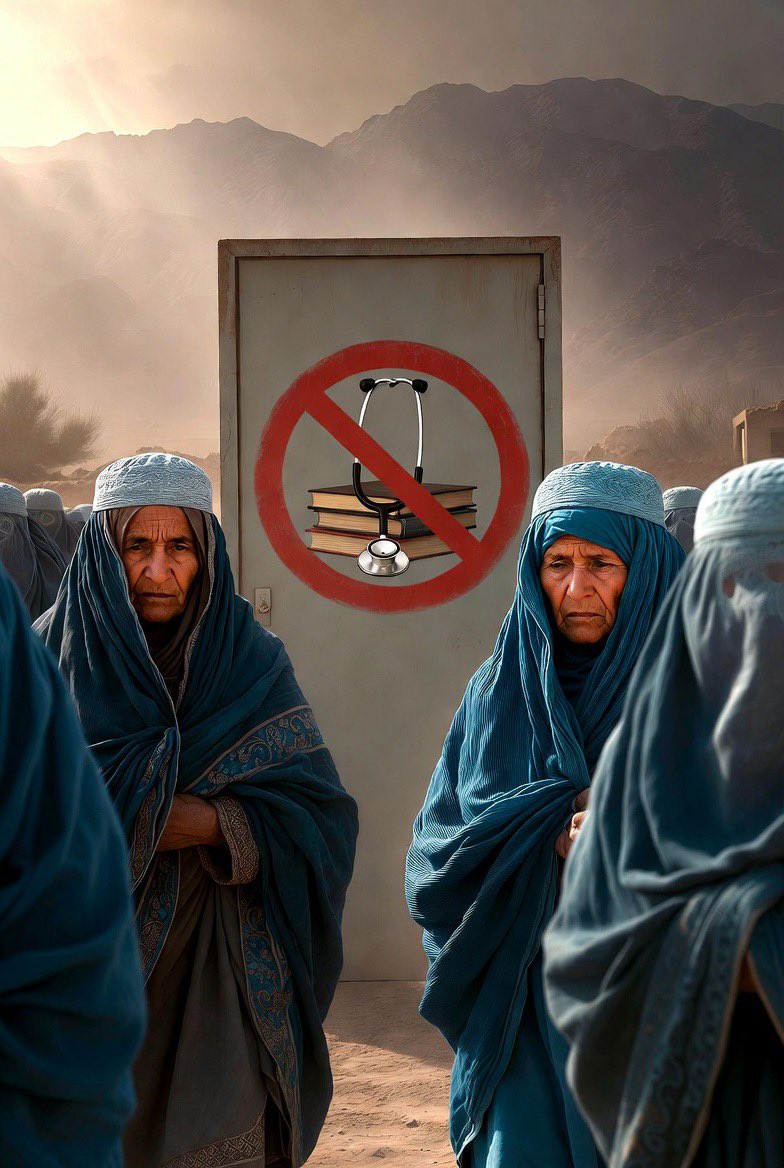 Ad_Vitam44_'s tweet photo. 🇦🇫Depuis 2021, les Taliban multiplient les interdits contre les Afghanes.

Dernière étape : plus aucune formation médicale autorisée (médecine, infirmières, sages-femmes…).
Plus de nouvelles professionnelles de santé féminines.

Et dans un pays où les femmes ne peuvent souvent être soignées que par d’autres femmes, le système s’effondre.
Une génération entière est effacée.

#Afghanistan #DroitsDesFemmes