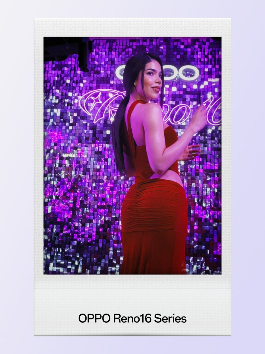 OPPOMexico's tweet photo. Con #OPPOReno16 Series, Kenia OS luce increíble en cada foto. 😍
Color real, piel real, vibra real.
Porque tu #FotoBestie nunca te falla. 📸💜 ⭐ https://t.co/j8loEdF4oK