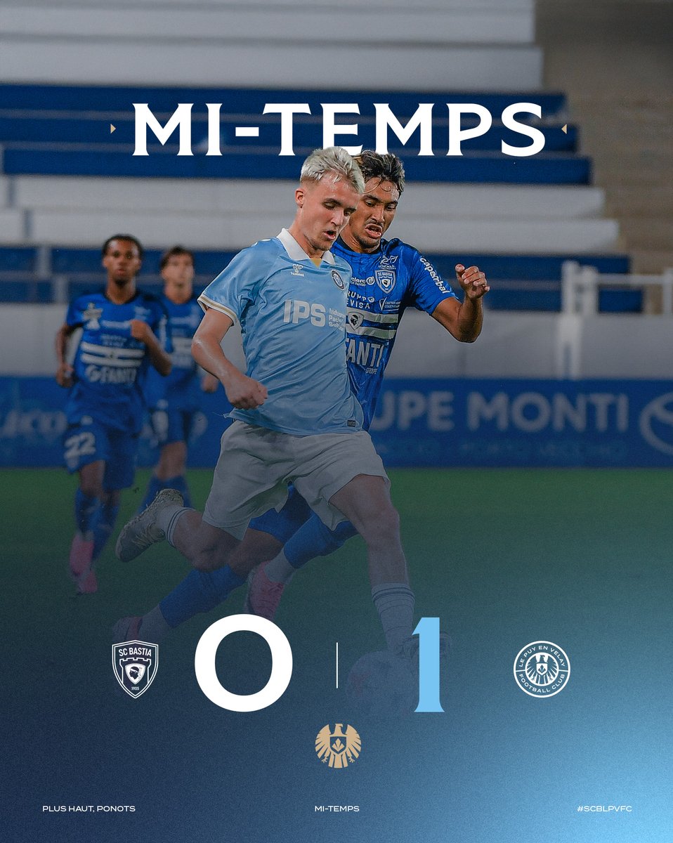 lepuyenvelayfc's tweet photo. โธ ๐ ๐ถ-๐๐ฒ๐บ๐ฝ๐
Contre le court du jeu, nos Ponots sont devant ร Bastia. Il faut tenir bon ! โ
0๏ธโฃ1๏ธโฃ | #SCBLPVFC ๐ตโช๏ธ https://t.co/iKWUq1hXVq