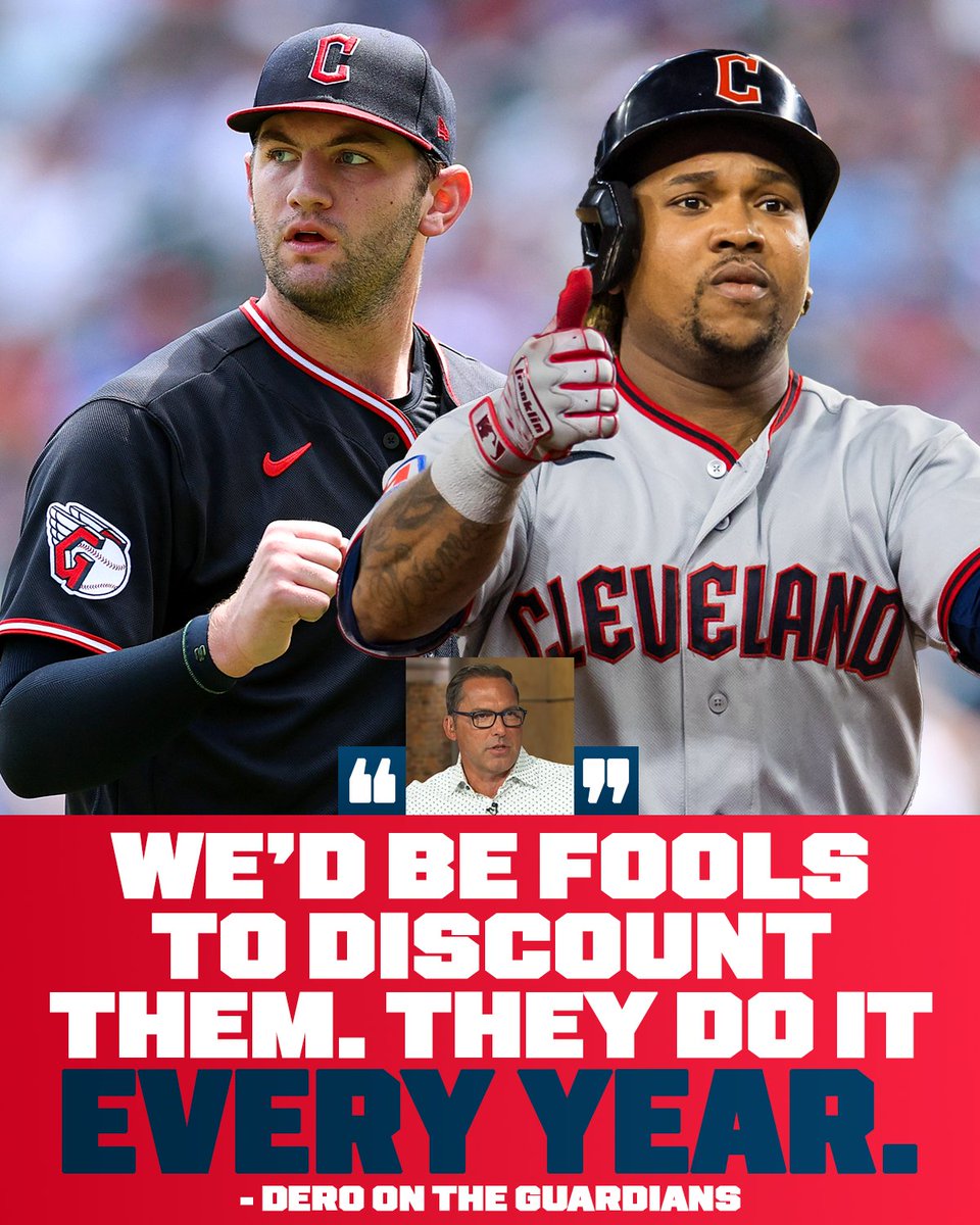 MLBNetwork's tweet photo. DeRo says not to count out the Guardians! https://t.co/ZeKCVLerPM