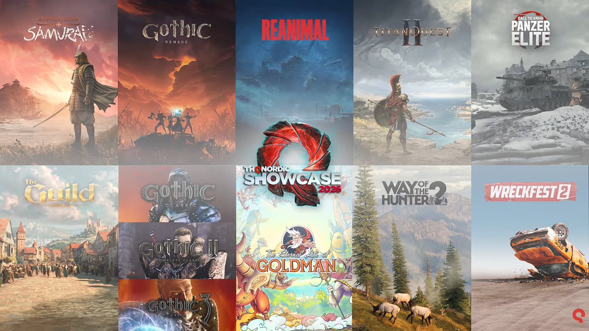 DNAGRACZA's tweet photo. THQ Nordic Showcase za nami. Czego się dowiedzieliśmy?

Poza aktualizacjami treści w dostępnych już grach (w tym Gothic I Remake) ogłoszono:
🔸 Way of The Hunter 2 – premiera 29.09.2026,
🔸 The Guild Europa 1410 – premiera na 09.2026,

⬇️ https://t.co/67hvZ8rTqN