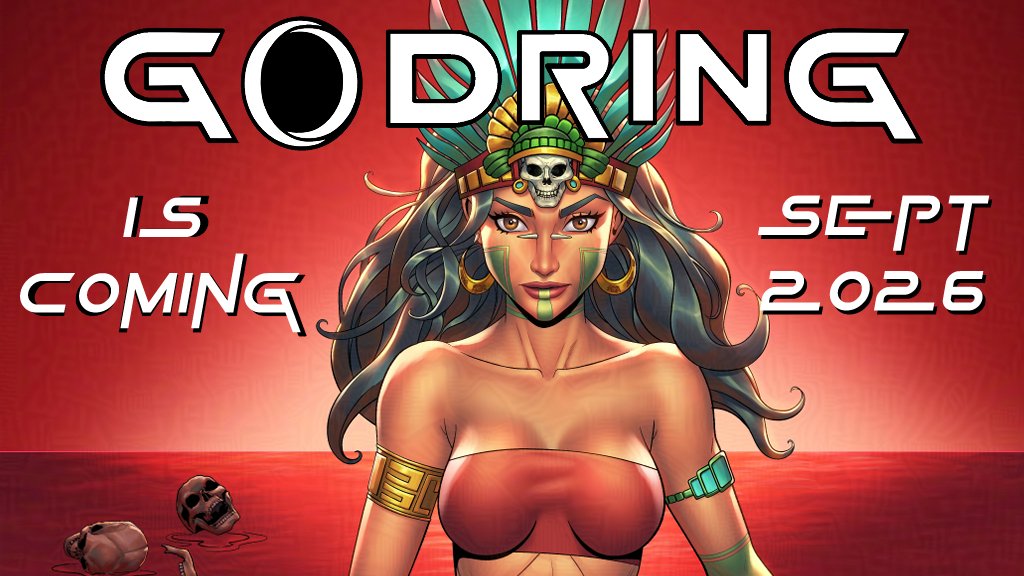 ExpatStudiosLLC's tweet photo. Excited to announce that Godring Issue #1 is coming to Kickstarter this September! β‘Brought to life with love and passion alongside incredible comic talent from around the world. Follow Godring on Kickstarter to be notified when the campaign goes live. #Godring #IndieComics https://t.co/2CID2RwM46