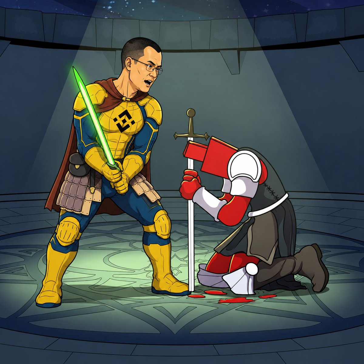 TheBinanceman's tweet photo. @binance Every great kingdom is protected by its people.

Every great meme is protected by its community.

BinanceMan fights for the BNB ecosystem…

Now it’s our turn to fight for BinanceMan. 🟡⚔️ https://t.co/yq4et9gaBk