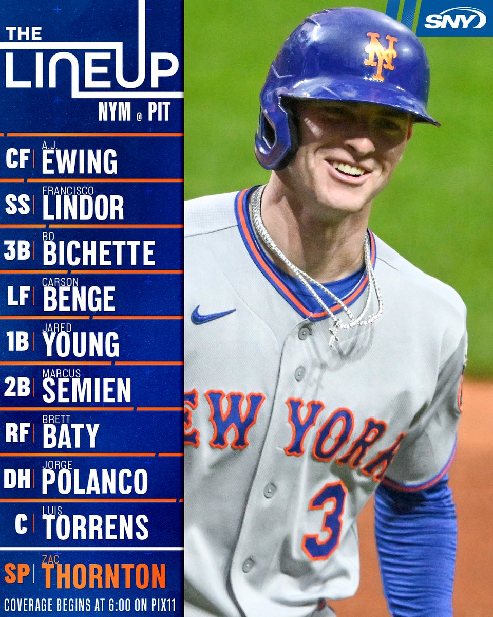 SNY_Mets's tweet photo. New series in Pittsburgh

⏰: 6:40 p.m.
📺: PIX11
📱: MLB App https://t.co/KkS1yHcWue