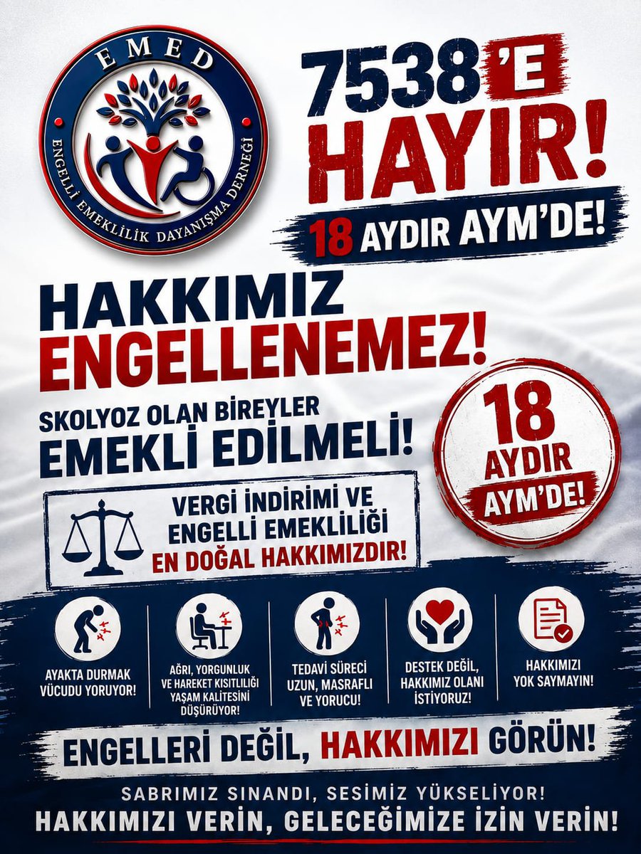 oz_hankaya's tweet photo. Daha fazla bekleyecek günümüz kalmadı. Hak, adalet ve eşitlik için ortak çağrımızı yineliyoruz! Engelli Emeklilik #18AydırAYMde https://t.co/oAxsLeIyh0