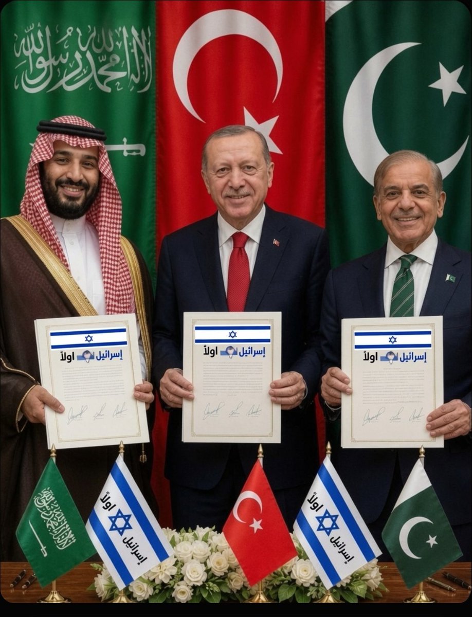Dr81689875's tweet photo. إسرائيل أولاً 
شعار اتفاقية مكة الدفاع المشترك في السعودية  لدعم السلام الإبراهيمي ضد محور المقاومة اليمن غزة إيران لبنان العراق https://t.co/O2ebkmCt5v