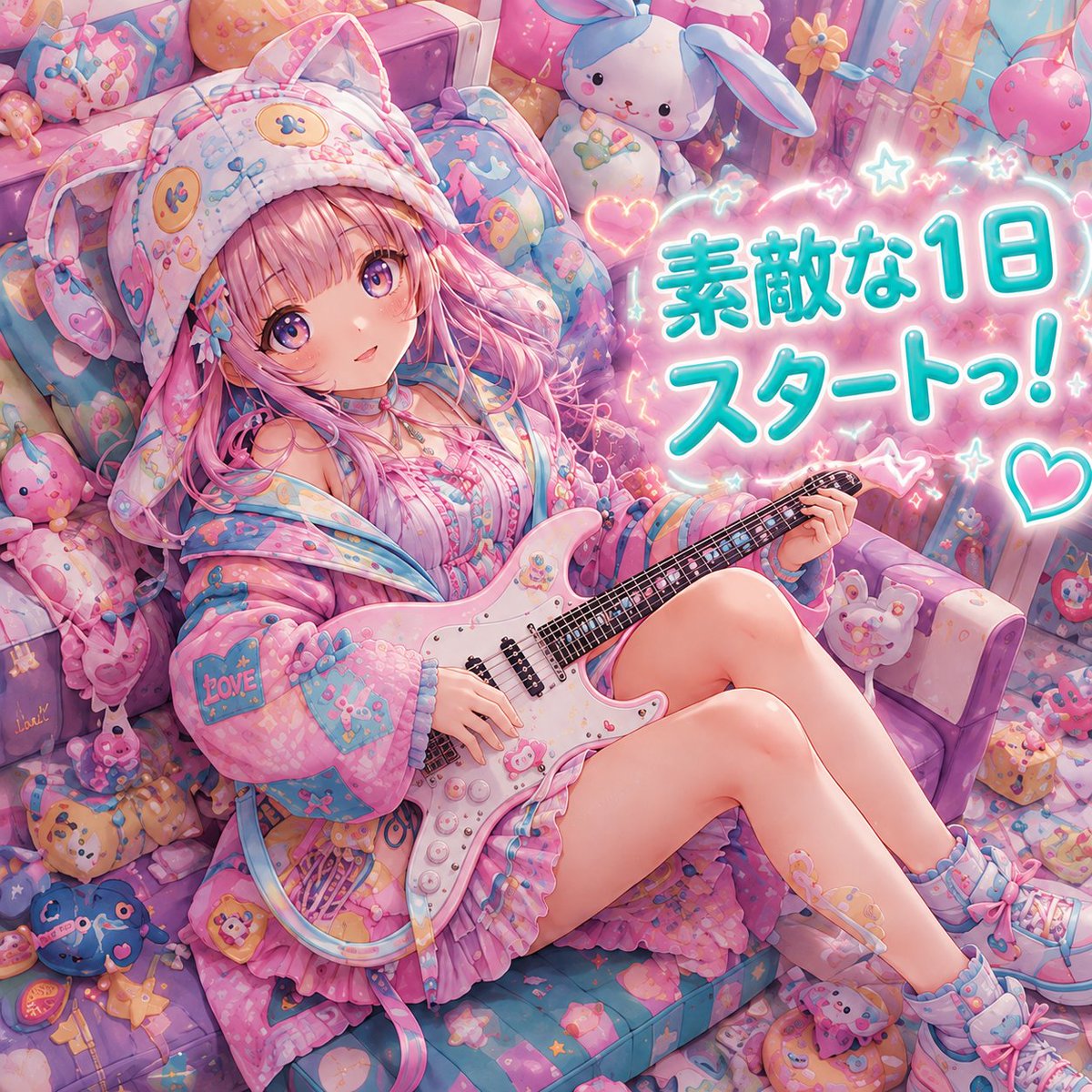 Honnin_E's tweet photo. #AIart
🐱🎸👩🏻‍🦰🐰❤ https://t.co/vvBbYRrEIy