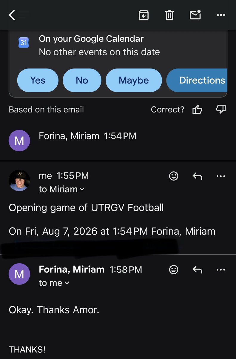 956Forina's tweet photo. The calendar invite got shot down. It’s that time of year again. @GoUTRGV @UTRGVFootball @MrsForina #LifeInAthletics #Weekends #WhatsThat? https://t.co/FccCDkrid9