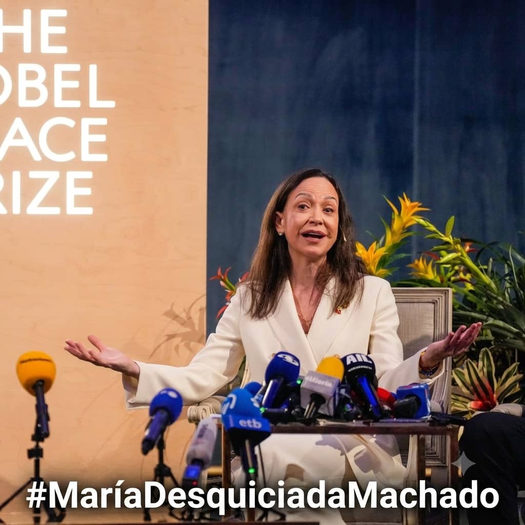 1Patriciam's tweet photo. Desde la comodidad del exterior, #MaríaDesquiciadaMachado ordena destruir el sistema eléctrico. ¡Una verdadera eminencia del vandalismo político! https://t.co/bLJsiYnVUC