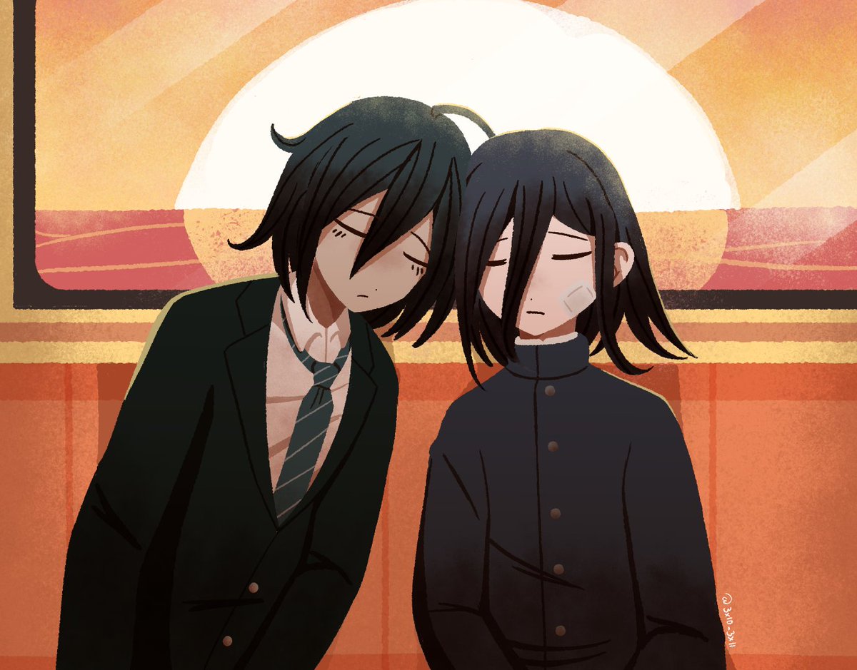 3x10_3x11's tweet photo. Kagebon inspired by Saihate Station 🩷

~~

#drv3 #kagebon #saiouma https://t.co/bMslPxOp40