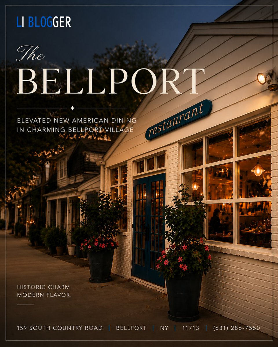 RaeParth2's tweet photo. 🍽️ Long Island Dining Spotlight | Bellport
Discover The Bellport — New American dining with historic charm and a warm atmosphere. ✨
📍 159 South Country Rd, Bellport, NY
Save it for your next dining night!
#LongIsland #BellportNY #LongIslandEats #LIBlogger https://t.co/Apihr1mdIC