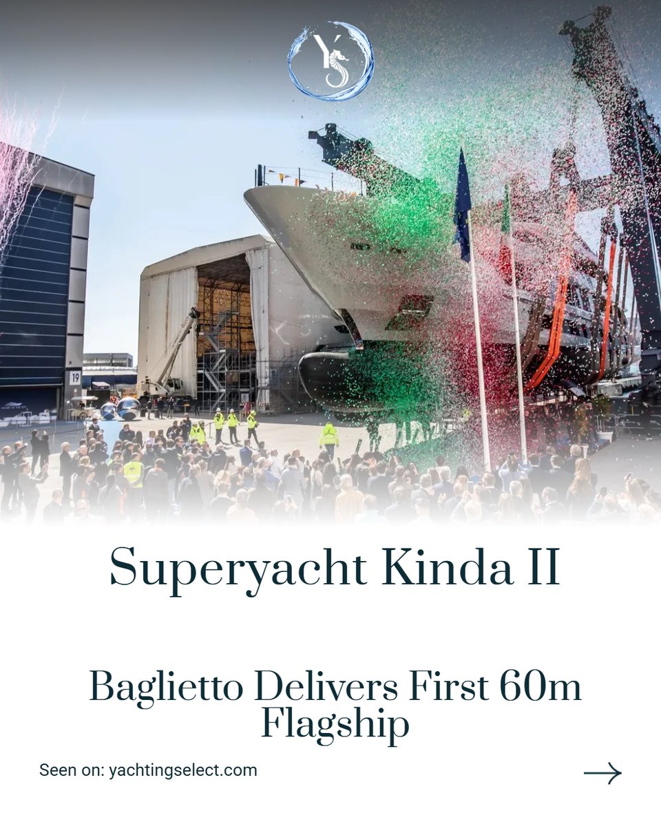 YachtingSelect's tweet photo. Baglietto's 60m T60 flagship redefines superyacht excellence. Italian engineering meets luxury design. #YachtingSelect #Superyacht https://t.co/MtUEKE573U