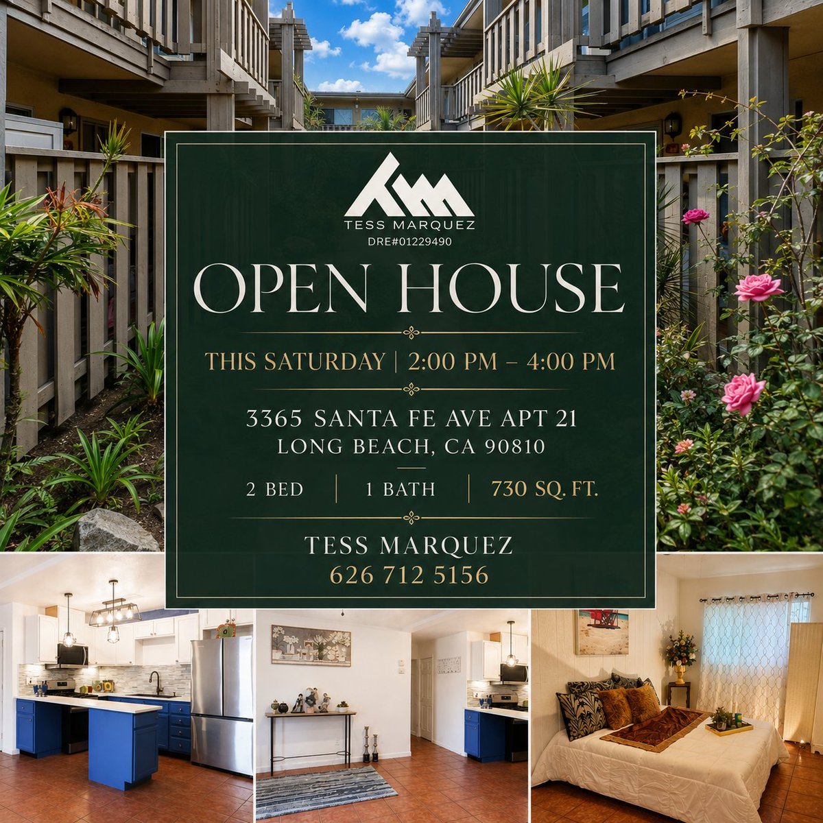 Tess_Marquez's tweet photo. π‘ OPEN HOUSE THIS SATURDAY | 2β4 PM
π 3365 Santa Fe Ave Apt 21, Long Beach
π 2 Bed | π 1 Bath | 730 Sq. Ft.
Come see it in person!
π 626-712-5156
π https://t.co/oZ4gX9SQ24
#OpenHouse #LongBeachRealEstate #LongBeachCA #RealEstate https://t.co/iRA3Rw4HCJ