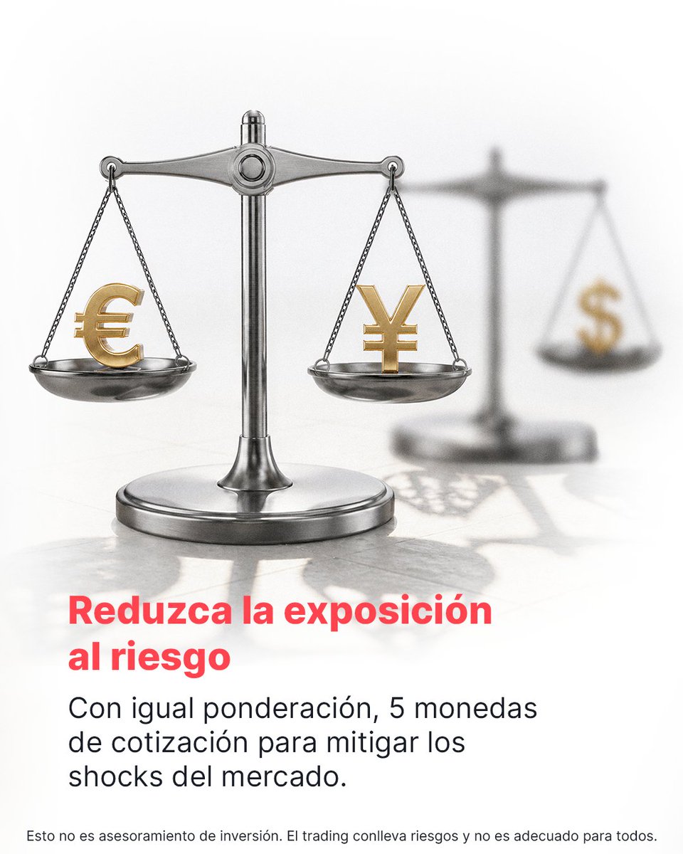 DerivEspanol's tweet photo. Un activo, un valor. Opere un Forex o Canasta de Oro, con igual ponderación frente a 5 monedas principales, sin sorpresas en la moneda de cotización. ¿Cuál elegiría? 🧺

#BasketIndices #Deriv

Esto no es asesoramiento de inversión. El trading conlleva riesgos y no es adecuado para todos.