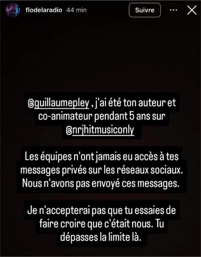 FrenchRapUS's tweet photo. 🚨 C’EST LE DÉMASQUEYYYY ! 

Les anciens collègues de Guillaume Pley l’allument sur Instagram ce soir après son communiqué, dans lequel il tente de faire porter la responsabilité des DM à de jeunes filles… à sa propre équipe 😳

"Les équipes n'ont jamais eu accès à tes DM sur les réseaux sociaux. Nous n'avons pas envoyé ces messages. Je n'accepterai pas que tu essaies de faire croire que c'était nous."