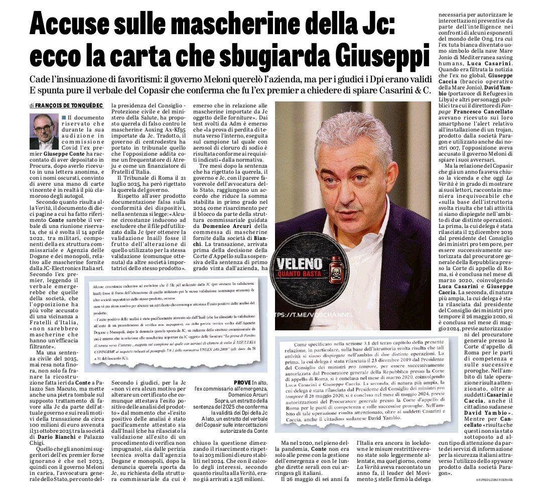 LadyAfro17's tweet photo. 7 agosto 2026, Italia
LA "CARTA VINCENTE" DI CONTE SI RIVELA UN BLUFF
La verità su mascherine e spie smentisce l'ex premier..
(la Verità)
#7agosto #8agosto #Italia
#Conte #Arcuri #M5S
#COVID19 #UE #EU
https://t.co/dwwINadgtm https://t.co/G5S66LPqjR