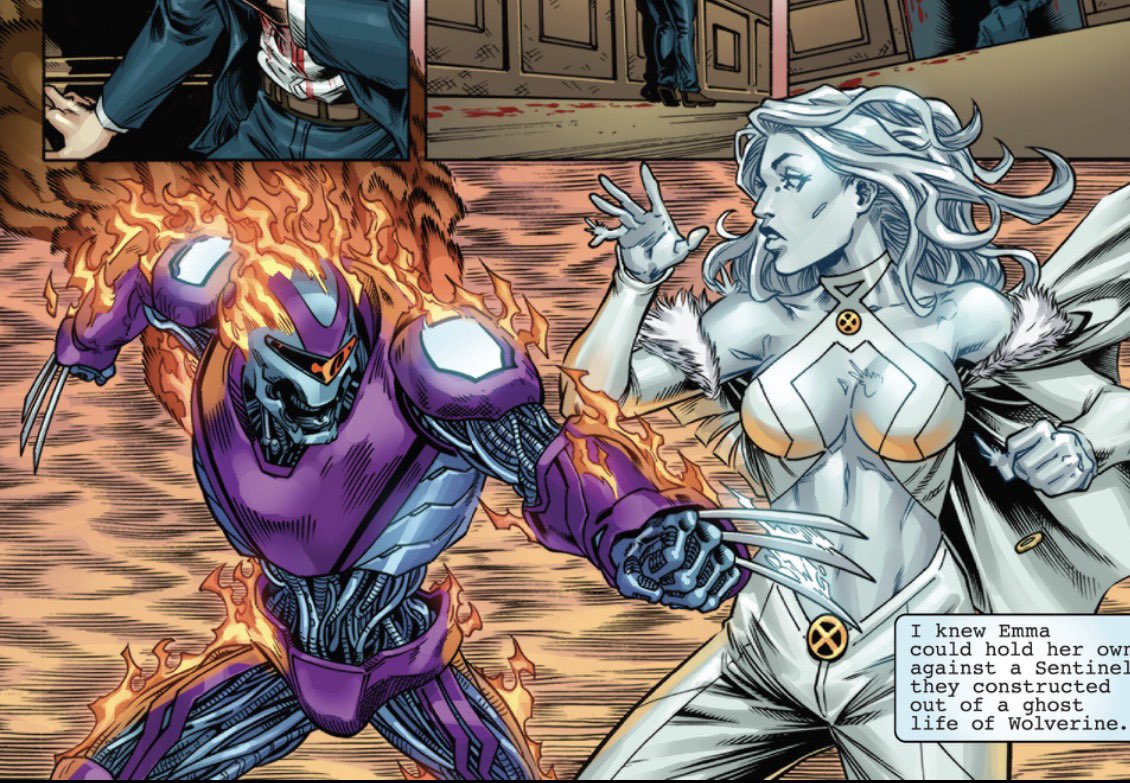 Hussy616's tweet photo. #EmmaFrost vs Adamantium &amp; Magic Muramasa #XMen https://t.co/6mWcYAw32T