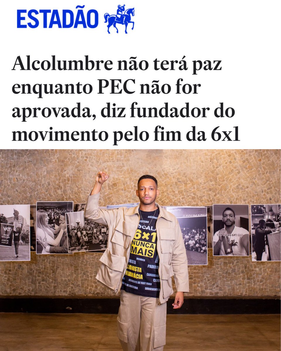 rickazzevedo's tweet photo. Dei entrevista ao @Estadao falando sobre a palhaçada que Davi Alcolumbre vem fazendo com o fim da escala 6x1 e a necessidade de mudarmos a cara do nosso Congresso. https://t.co/Vz7bJIzc05