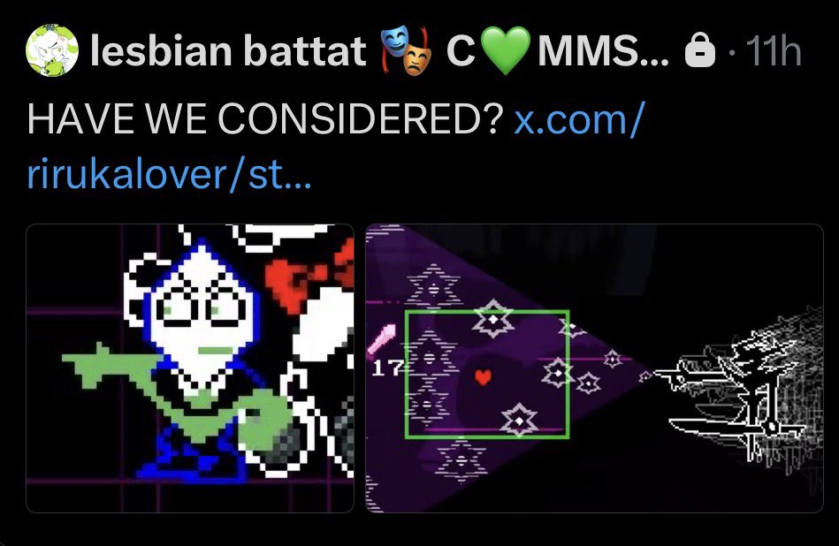 akshuuux's tweet photo. Okay but if Battat can canonically create completely new bullet patterns that have nothing to do with pippins magic (ie what he says about creating their minigames) what's stopping him from replicating the Knight's attacks https://t.co/7VoFRIOw5f