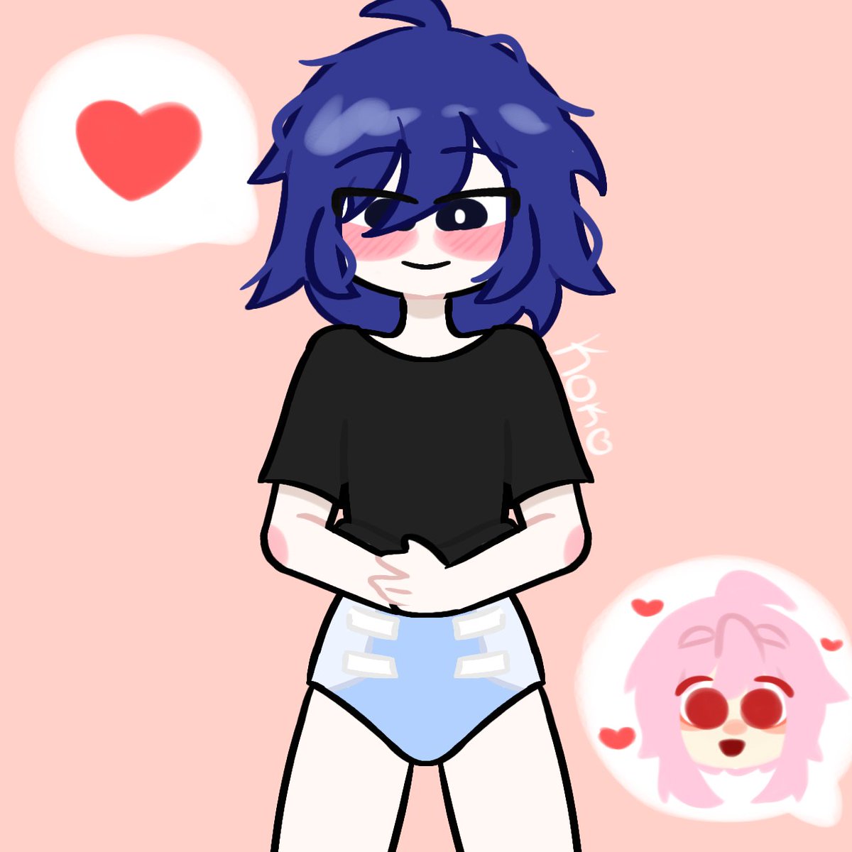 Koe_Lemonade's tweet photo. Luce muy feliz con su pañal, no? 

#abdl #diaper #art #nsfw #diaperart https://t.co/Thmk6HS7De