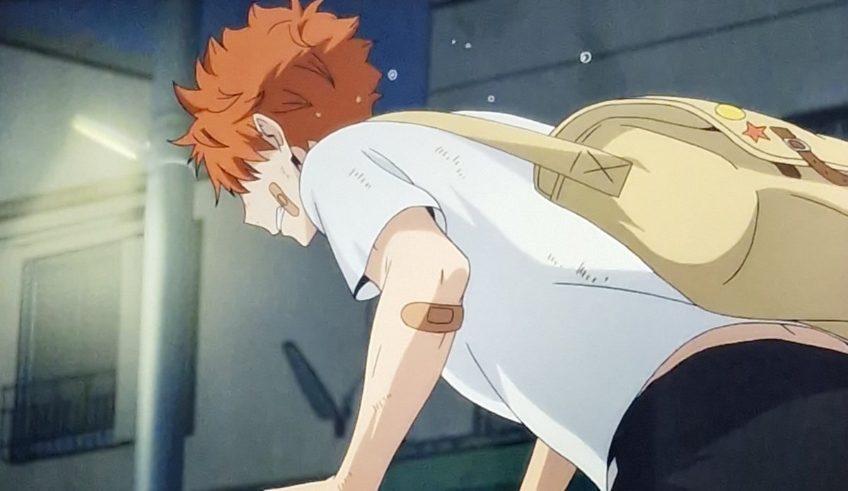 cherrishoyo's tweet photo. just noticed on my first rewatch that hinata CRIED after his big fight with kageyama i am so unwell https://t.co/yegyjApZWB