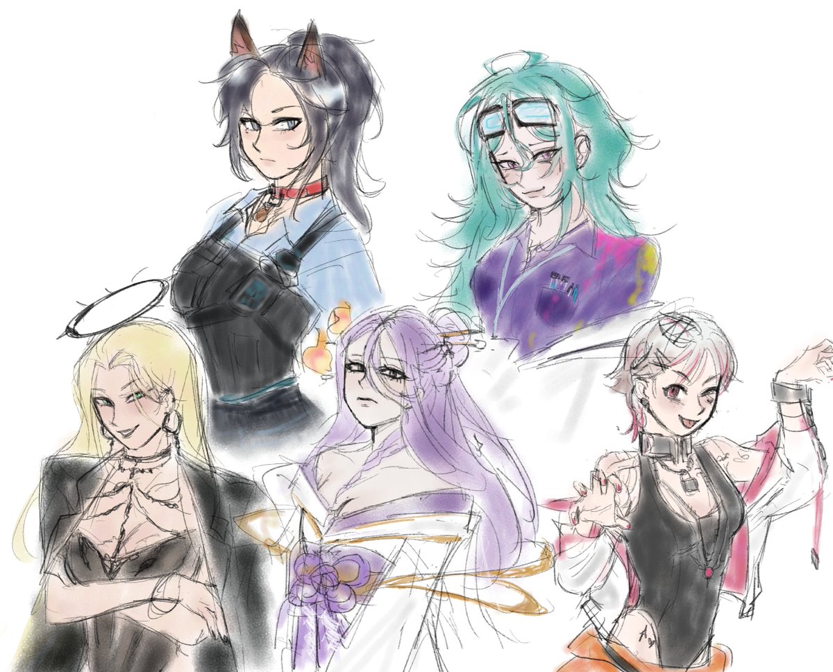 iridscntpink_'s tweet photo. Sketch Lamentus but genderbend https://t.co/mxRIwzDria