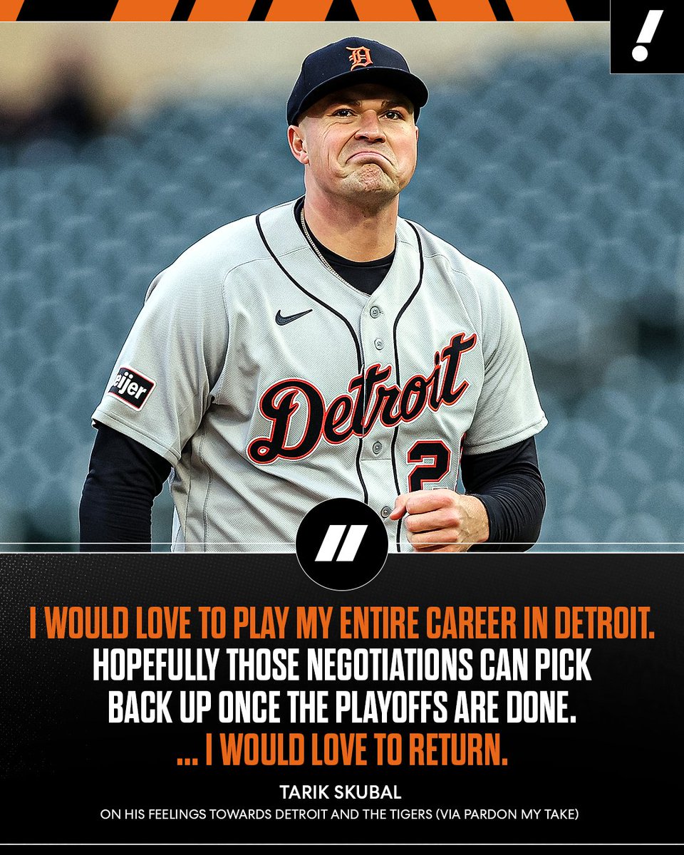 YahooSports's tweet photo. Tarik Skubal is already thinking about a Tigers reunion after this season 👀 https://t.co/bR4fbxZ886