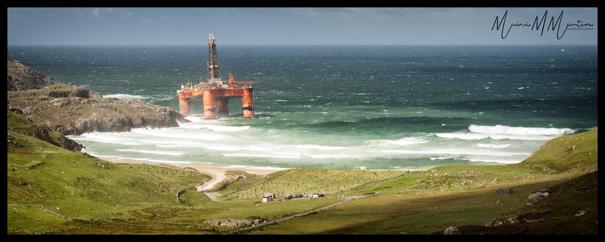 MartinMairi's tweet photo. On the 8th of August 2016 the 'Transocean Winner' oil rig ran aground at Dalmore, Isle of Lewis, Outer Hebrides.  Hard to believe that was 10 years ago. https://t.co/kGVQlX0ipD