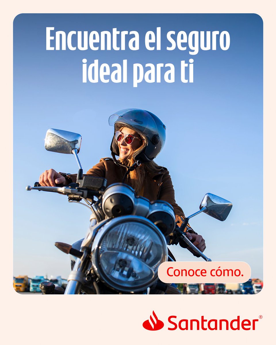 SantanderMx's tweet photo. Protege tu moto ante cualquier imprevisto. 🏍️ Compara seguros en Autocompara y encuentra la opción que mejor se adapte a ti. 👉 https://t.co/VHOxvvmsfF https://t.co/1k44VD8kUj
