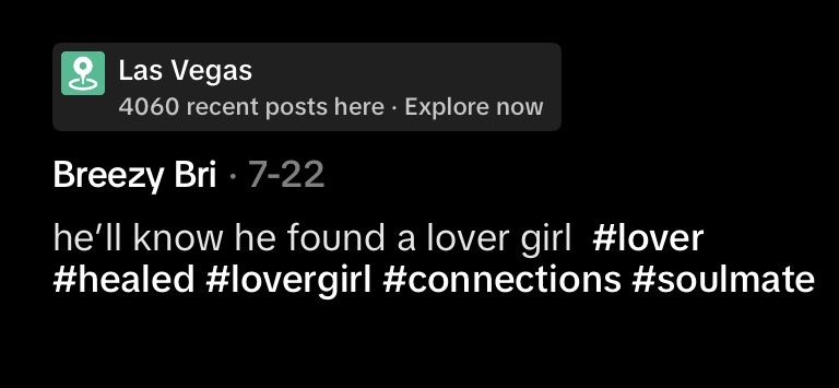 PSauce23's tweet photo. @playserena Her tiktok post from 7/22 is tagged in Las Vegas. Her last tiktok is dated 7/23 and appears to be wearing the same thing (probably a video taken the day before).

not sure if this helps you find your friend.

https://t.co/hjTKezNYdw https://t.co/YjL950jGDx