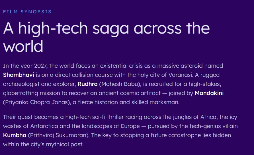 AitheyEntii's tweet photo. #Varanasi SkyBlue cinematix film synopsis https://t.co/DWgnBTCKZ1