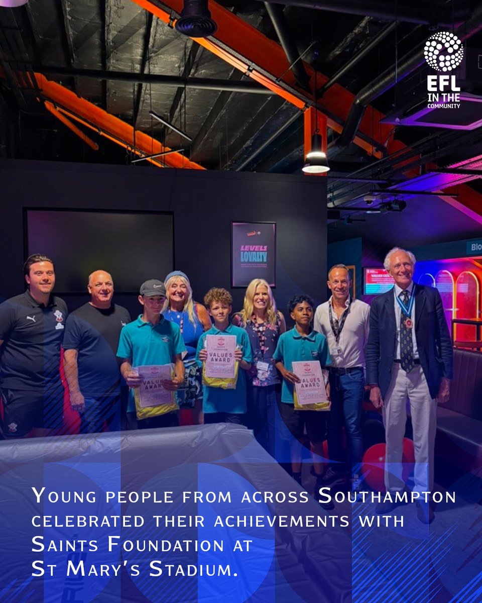 EFL's tweet photo. Celebrating the achievements of young people across Southampton through @SFC_Foundation's Community Champions project. ๐
#EFLintheCommunity https://t.co/GE5ZRuv4zt