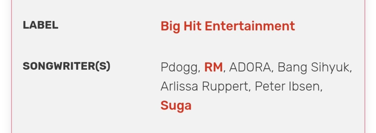 imnoth8re's tweet photo. Spring day : RM credited 2nd, suga last.
Come over : suga credited 3rd, RM penultimate https://t.co/RqqrbWVxW7