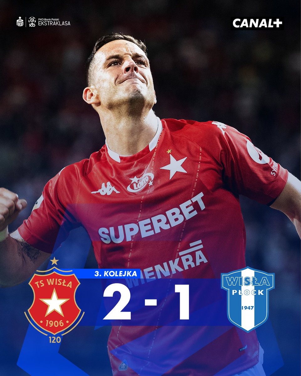 CANALPLUS_SPORT's tweet photo. Druga wygrana Wisły Kraków w sezonie! 💪

📺 Oglądaj kolejne mecze @_Ekstraklasa_ w CANAL+: https://t.co/ggj8f4RI2h https://t.co/u2T6In4jr4