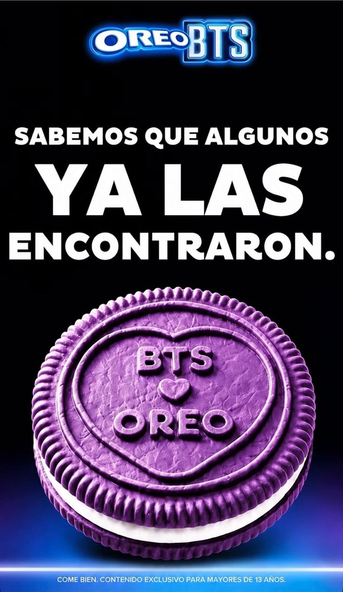 mxcharts's tweet photo. OREO MÉXICO ha publicado lo siguiente en sus historias de Instagram. 

Si lograste adquirir las galletas OREO X BTS no olvides guardar el empaque y mantente atento a la dinámica. 

Si aún no llega a tu tienda local (Soriana, HEB, Bodega Aurrerá…), sigue al pendiente y recuerda NO adquirir con revendedores. 

https://t.co/WdHZNqDEQR
