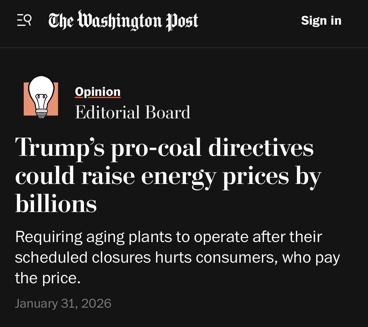 Robynje13's tweet photo. @smsamford01 @EricLDaugh Yes, and look at all the regulations Trump suspended so anyone who works or lives around coal plants will be surrounded by toxins, including Coal Ash, with is more radioactive than nuclear waste. Good job! https://t.co/KgrVRtuyw4