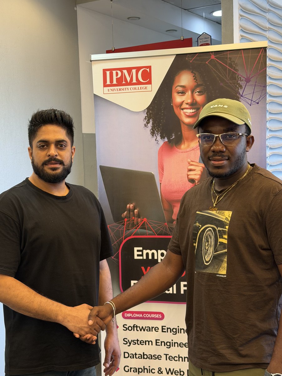 gyaigyimii's tweet photo. Happy to come to an agreement with IPMC today. Glad to announce that I’m now the Official Digital Influence for IPMC nationwide🏫🇬🇭. 

For those interested in learning Ai, cybersecurity and other digital programs big things are coming. Follow @IpmcTraining and wait🇬🇭🔥 https://t.co/anR6h22b00