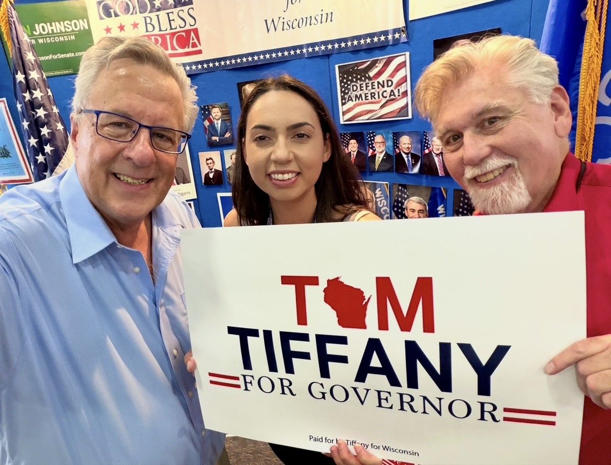 BrianSchimming's tweet photo. You betcha!

The reception for @TomTiffanyWI at the @wistatefair this afternoon was tremendous. Hundreds of fairgoers came up to shake his hand, say hello, &amp;  tell him they’re supporting his campaign. #WIpolitics #WIGov @wisgop https://t.co/ZrByWJ3ipI