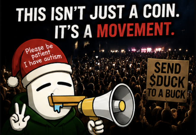 Duckonpons's tweet photo. $DUCK is a movement &amp; it wont be stopped! 

Buy $DUCK Hold $DUCK Spread $DUCK 

#DUCKTOABUCK

0x70ff7235f332aa9a9cc228656c7cce45103178d0 https://t.co/bawIoE6YW9