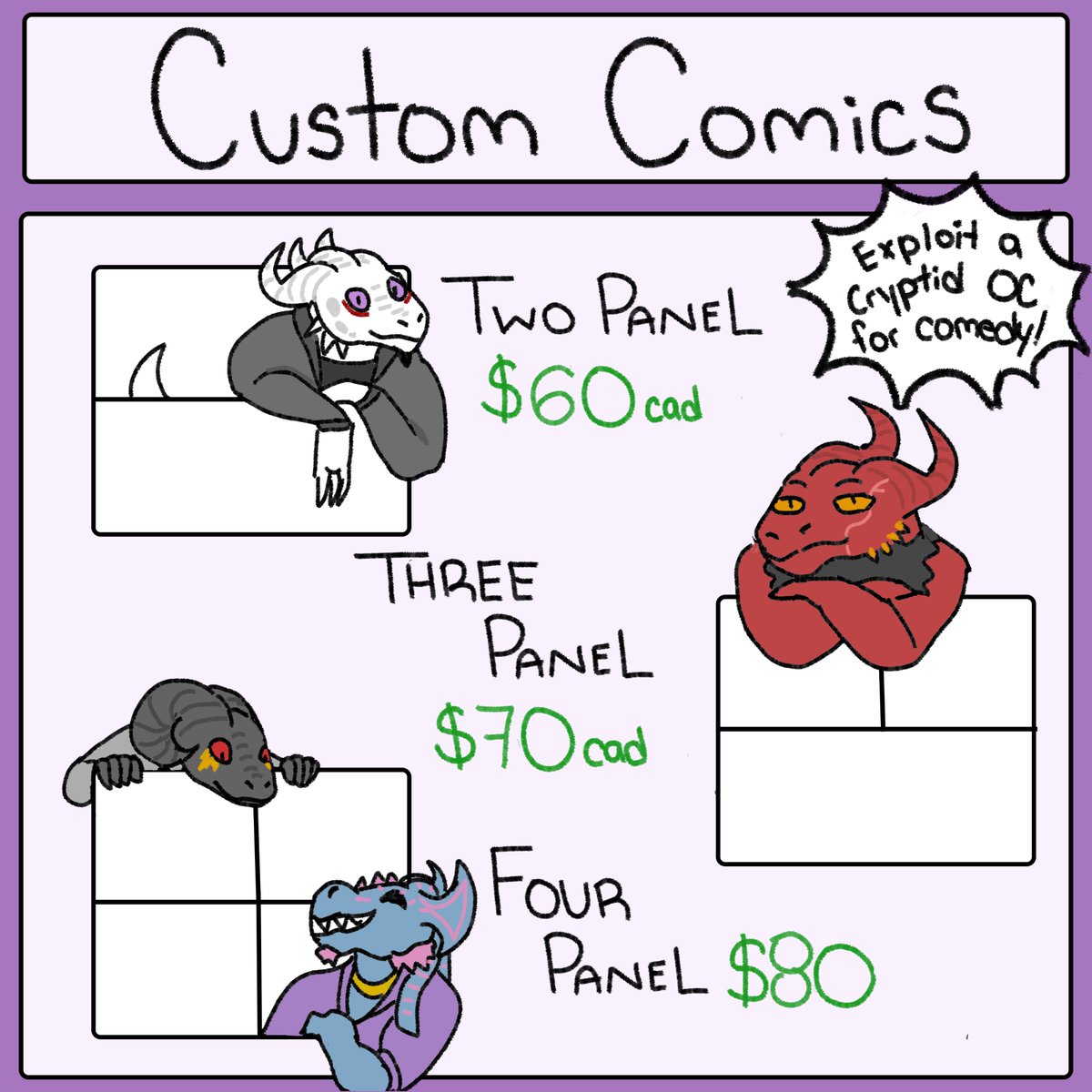 MissCryptidArt's tweet photo. August Commissions are now open with 8 slots available! Check the cards below for more details and contact me using the following  
✨DM on X   
✨Telegram @ MissCryptidArt
✨The OTHER site @ misscryptidart-bsky-social https://t.co/h3Xo1FgIlG