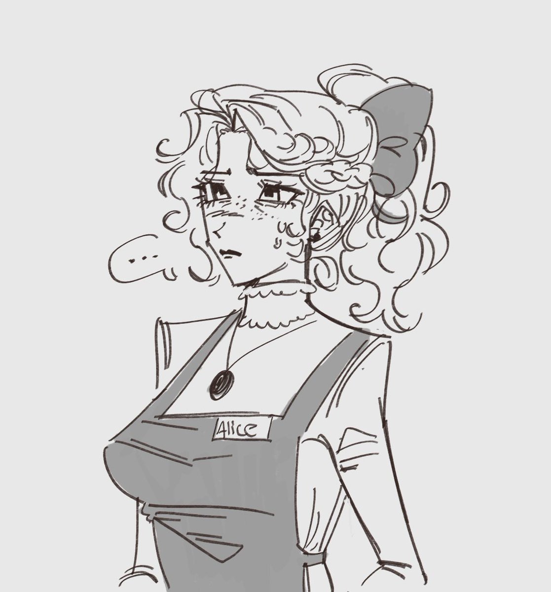 dollburst's tweet photo. #alicedeross working a barista job before i go to mine today ://3 https://t.co/vN1f8fxFEi