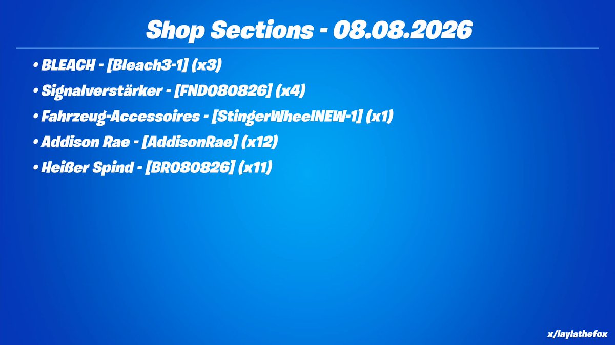 LaylaTheFox's tweet photo. Neue #Fortnite Shop Sections! https://t.co/fUjhSJXogv