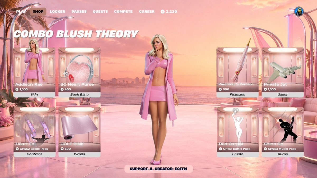 EmpFashion's tweet photo. Addison Rae — Blush Theory 💗

Soft glam. Main character energy.

W or L?

#Fortnite #AddisonRae #FortniteFashion https://t.co/nYnZg2Zd2I
