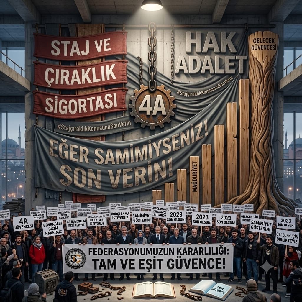 CirakStajFED's tweet photo. Genç yaşta tezgâh başında, fabrikada, atölyede dökülen alın teri "simülasyon" değildi, gerçekti!

@MHP_Bilgi
@dbdevletbahceli
@nevintaslicay
@muharremvarli01
@gokayyuksel10
@MehmetTaytakMHP 
@mhpvahitkayrici
@SermetAtay
@LeventUysalNEV
@MKalayci42
@abdurrahmanbask
@erkanakcay45
@zuhal_karakoc
@PrfDrFilizKilic
@AyseSibelErsoy
@drpelinyilik
@buyukataman
@kamilaydinmhp
@E_SemihYalcin
@M_Levent_Bulbul
@KarakayaMevlut
@hlmdrgn
@ismailozdemirrr
@oozgurbayraktar
@EOzdasli
@KOTRAMurat
@mustafacavusmhp
@Mustafa_ertekin
@OsmanGurBeyoglu
@YavuzTellioglu
@fth_cetinkaya
@PrHasanKalyoncu
@MehmetFendogluu
@ifarukaksu
@ilyastopsakal
@sadirdurmaz
@ahmet__yurdakul 
@yasaryldrmMHP
@TmrOsmanagaoglu
@aliucakTR
@kocakkonuralp
@musakucuk2934

Çocuk yaşta sanayiye girip ülke üretimine omuz veren binlerce insanın staj ve çıraklık dönemindeki emeği yok sayılamaz. 

Kısa vadeli sigorta deyip geçilen o yıllar, bizim gençliğimiz ve ilk iş tecrübemizdi.

Siyasete ve karar vericilere sesleniyoruz: Hak mücadelesinde verilen sözlerin arkasında durma vakti geldi. Emeğin ve alın terinin pazarlığı olmaz! 

Hak gaspına, çifte standartlı emeklilik düzenlemelerine artık son verilsin.

Geleceğimizi ve geçmişteki emeğimizi yetim bırakmayın.

Çözüm açık, talep net: Staj ve çıraklık başlangıcı emeklilikte milat kabul edilsin, mağduriyet derhal çözülsün!

Kamuoyuna saygıyla duyurulur.
Staj ve Çıraklık Sigortası Mağdurları Federasyonu

Eğer Samimiyseniz
#StajçıraklıkKonusunaSonVerin