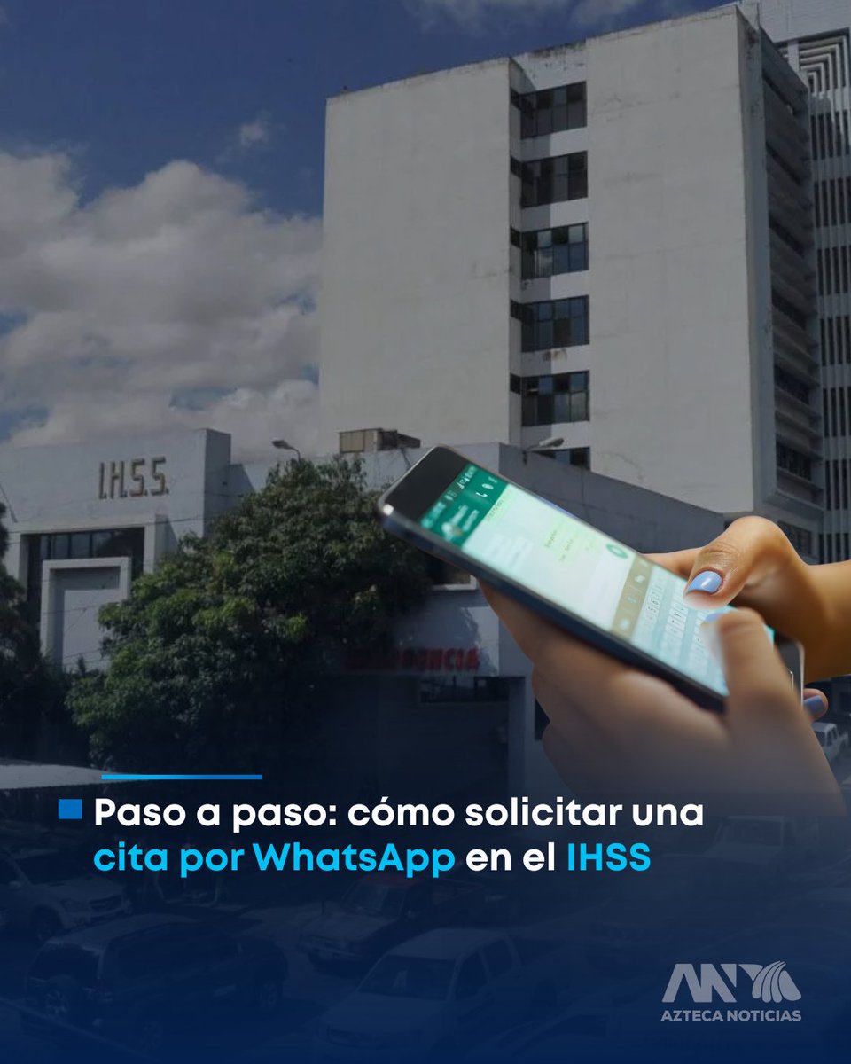 aztecahonduras's tweet photo. 🔴 ¿Necesita una cita médica en el IHSS? 🤔🏥 Ahora puede solicitarla por WhatsApp y evitar largas filas. 👉🏼https://t.co/eS1PIUsmbq
#IHSS #WhastApp https://t.co/6ttCGgP0x8