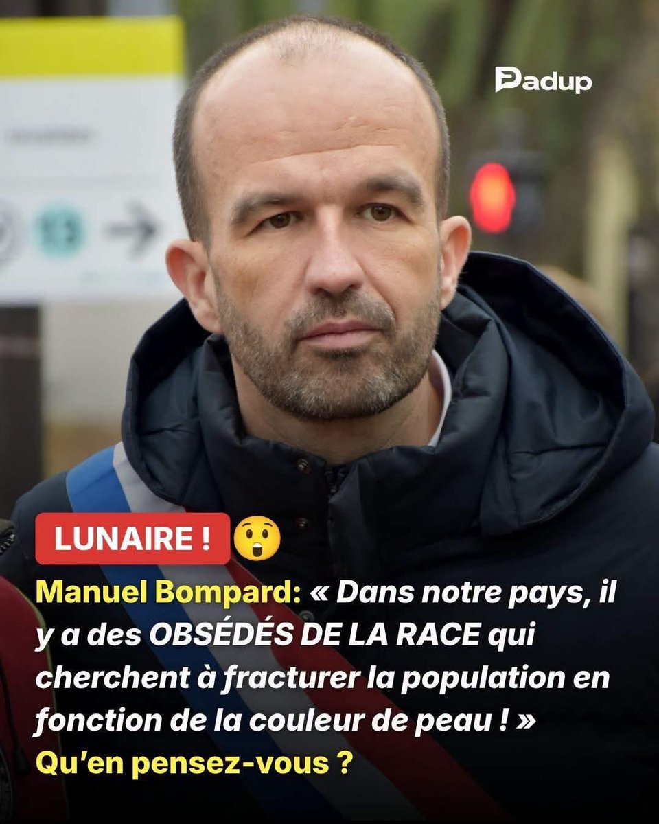 platiniumultra's tweet photo. MANUEL BOMPARD : L'HÔPITAL QUI SE FOUT DE LA CHARITÉ

Il fallait oser chers amis , Il l'a fait. !

Manuel Bompard, coordinateur de La France Insoumise, qui vient devant les étudiants de CentraleSupélec nous expliquer, la main sur le cœur, qu'il y a dans notre pays "des obsédés de la race qui cherchent à fracturer la population en fonction de la couleur de peau".

Pardon ? On a bien entendu ? C'est Manuel Bompard qui dit ça ?

🔴 L'HÔPITAL QUI SE MOQUE DE LA CHARITÉ

Qui a le plus normalisé les réunions en non-mixité raciale dans ce pays ? LFI.

Qui a fait de la couleur de peau une grille de lecture pour tout : la police est raciste, la justice est raciste, l'école est raciste, la République est raciste ? LFI.

Qui a importé le wokisme américain et les théories racialistes à l'université et à l'Assemblée ? LFI.

Poser la question, c'est y répondre. Et c'est bien ce qui rend la sortie de Bompard si savoureuse.

🔍 L'ART DE RETOURNER L'ACCUSATION

C'est une vieille technique stalinienne : accuser les autres de ce que tu fais toi-même.

Bompard pointe du doigt ses adversaires pour faire oublier que le logiciel politique de son propre mouvement s'appuie entièrement sur l'exploitation des colères identitaires.

Ce sont ses militants, ses députés et ses théoriciens qui passent leur journée sur les réseaux sociaux à trier les Français par couleur de peau.

📈 UNE LEÇON DE MORALE MAL PLACÉE

On ne peut pas alimenter la division raciale 365 jours par an et venir le 366ème jour donner des leçons d'unité nationale devant des étudiants.

Et que dire de son mentor ?

Jean-Luc Mélenchon qui explique que les campagnes, c'est des "blancs, moches et vieux" ? Lui qui est blanc lui-même ? Qui veut créer une "Nouvelle France" à la place de celle de nos aïeux, en noyant notre identité sous l'immigration massive, en effaçant notre histoire, notre culture, nos clochers ?

Et après, c'est les autres qui seraient racistes ? C'est les autres qui seraient "obsédés de la race" ?

MANUEL BOMPARD, VOUS ÊTES UN ILLUMINÉ.

Vous n'êtes pas obsédés par la race. Vous êtes obsédés par la division.

Vous ne voulez pas réconcilier les Français. Vous voulez les fracturer pour régner sur les morceaux.

Les Français ne sont pas dupes. Ils voient bien qui passe son temps à parler de couleur de peau, et qui, comme nous, veut juste parler de France, de République, de mérite et d'unité.

Alors gardez vos leçons. La France n'a pas besoin d'obsédés de la race. Elle a besoin de patriotes.