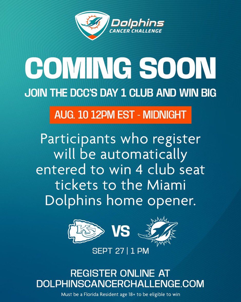 finatic1972's tweet photo. Good things ALWAYS happen when attending Miami Dolphins Training Campโผ๏ธ ๐๐ฝ๐งก๐ฌโ๐ฝ๐ช๐ฝ
Thank you for committing to be a Day 1 Club Member, Nick! Letโs GO!
Reply or send dm if ur interested in joining our team๐คฉ
#FinaticsFightingCancer #CanesAgainstCancer #OneTeamOneFight https://t.co/4gLLYVAiO1
