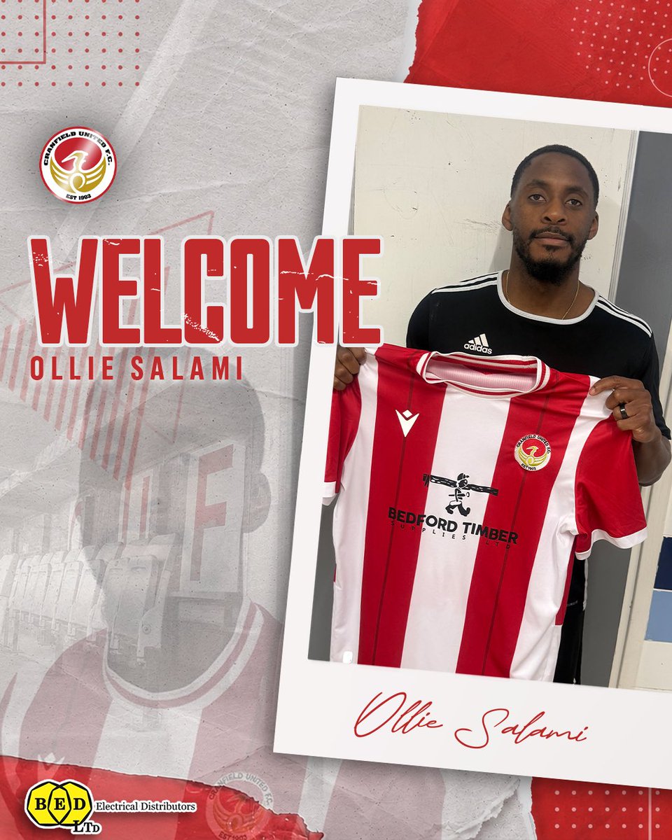 CranfieldUnited's tweet photo. 🏗️ Salami is a Crane

We are delighted to add attacker Ollie to the squad, who previously had spells at @belstonefcfirst &amp; @Harpenden_Town. 

Direct &amp; explosive in the final third, looking forward to what he can do in red &amp; white! 

#WelcomeOllie https://t.co/cGjBJE5k6R