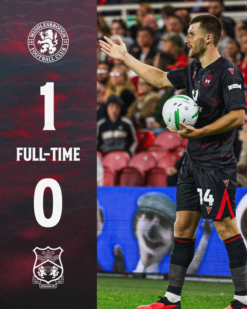 Wrexham_AFC's tweet photo. We exit the League Cup.

🔴⚪ #WxmAFC https://t.co/InLZPP9vgo