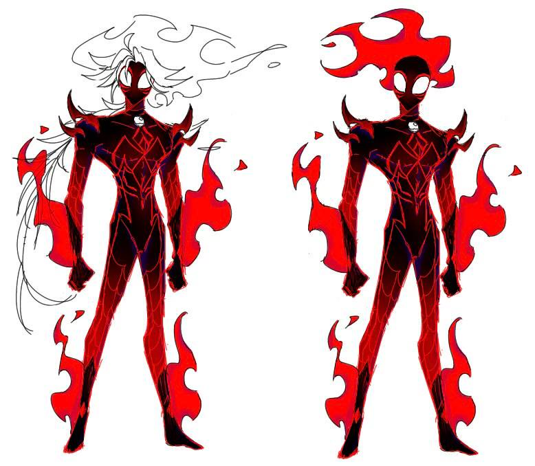 zephirsc's tweet photo. this doodle is 3 years old and i sometimes think about drawing spidey fire spirit again… hm https://t.co/hmJqCoNYsg